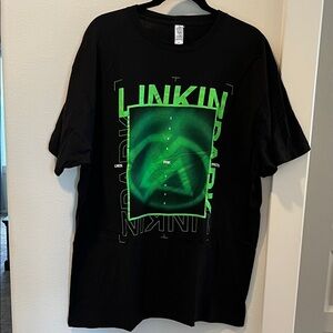 Linkin Park Black and Green Graphic T-Shirt